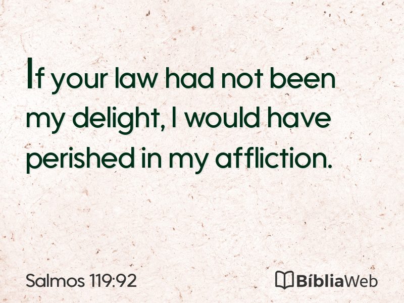 Salmos 119:92 em imagem para compartilhar