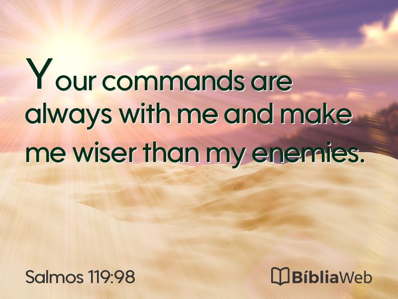 Salmos 119:98 em imagem para compartilhar