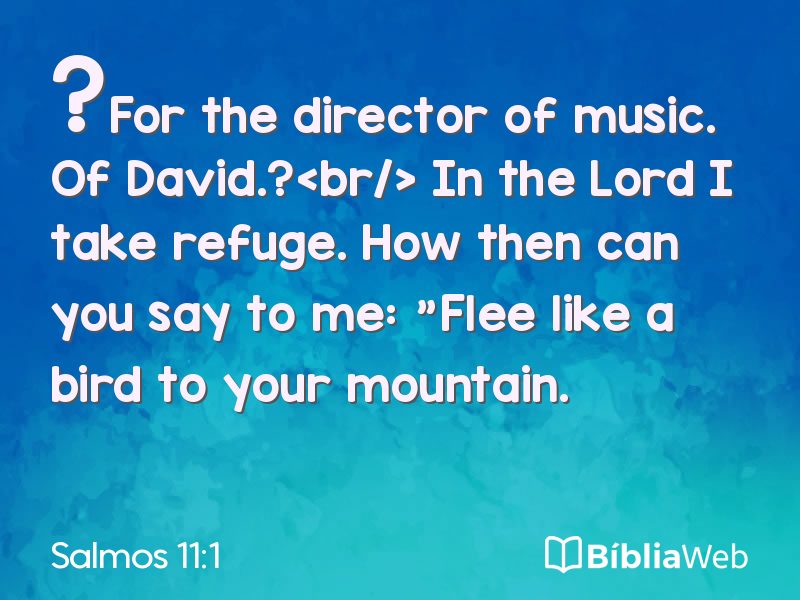Salmos 11:1 em imagem para compartilhar
