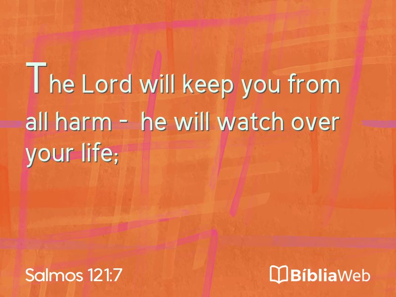Salmos 121:7 em imagem para compartilhar