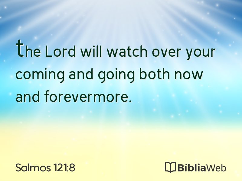 Salmos 121:8 em imagem para compartilhar