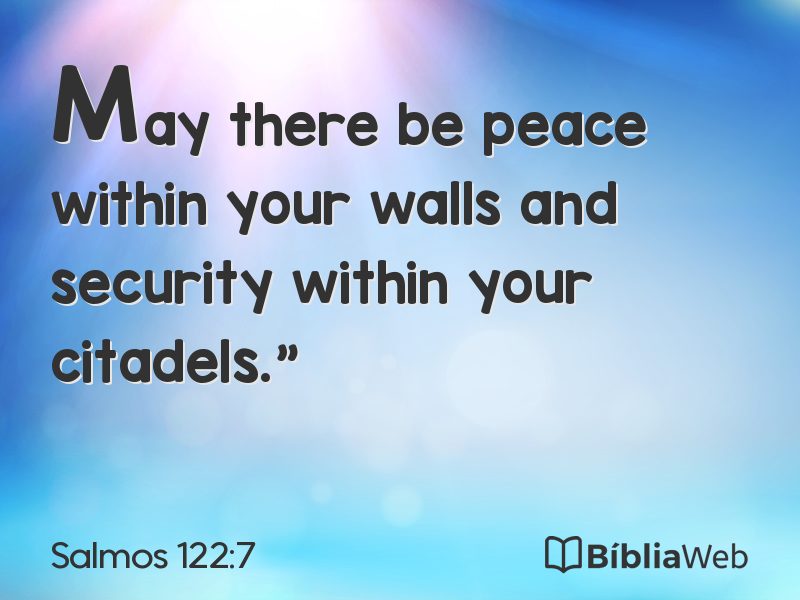 Salmos 122:7 em imagem para compartilhar