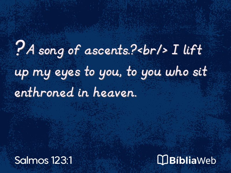 Salmos 123:1 em imagem para compartilhar