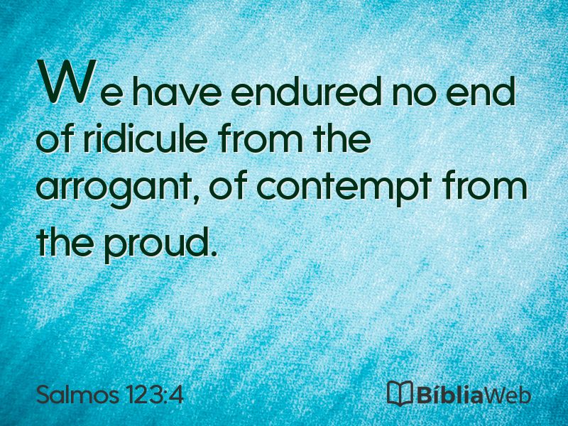 Salmos 123:4 em imagem para compartilhar
