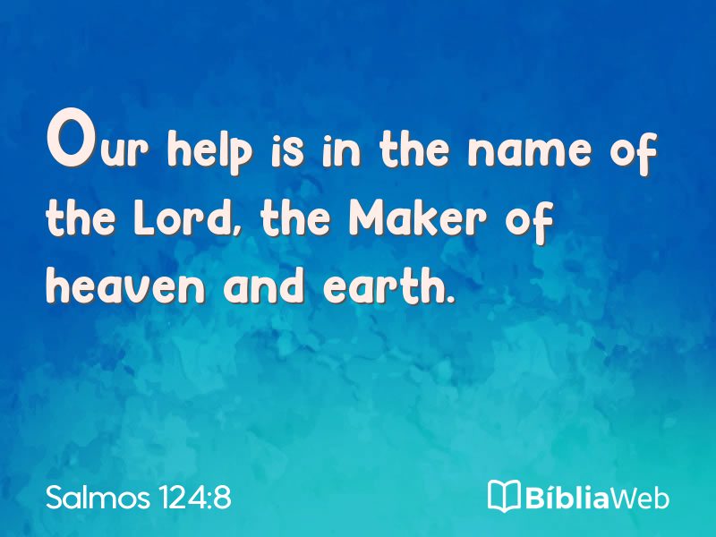 Salmos 124:8 em imagem para compartilhar