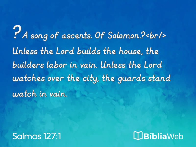 Salmos 127:1 em imagem para compartilhar