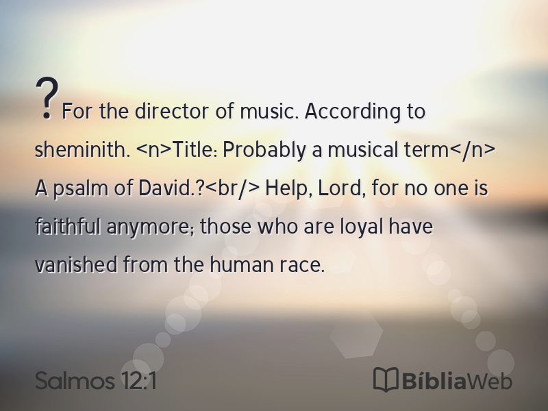 Salmos 12:1 em imagem para compartilhar