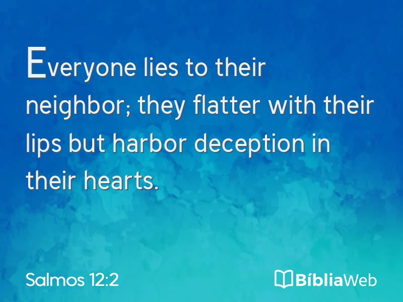Salmos 12:2 em imagem para compartilhar