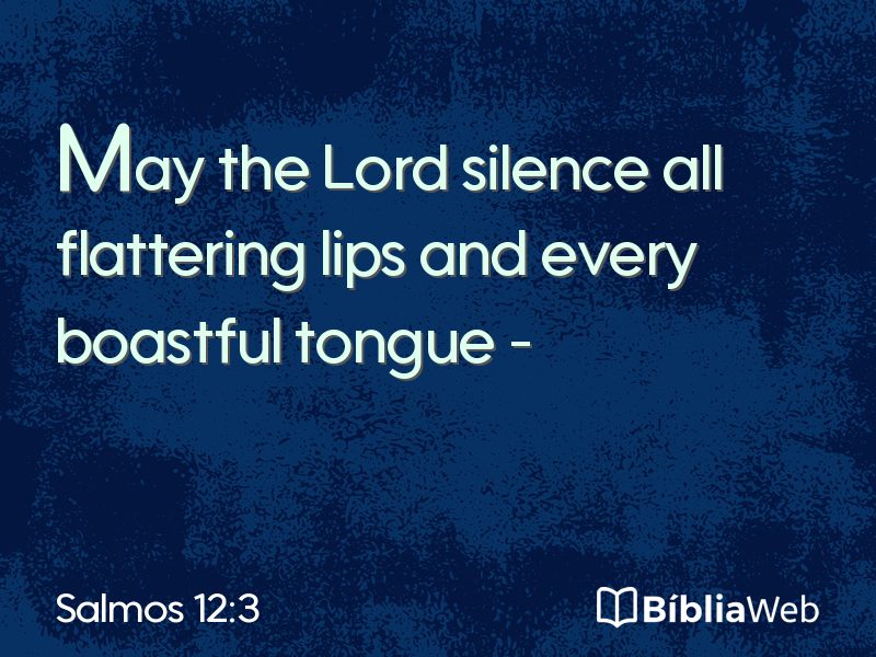 Salmos 12:3 em imagem para compartilhar