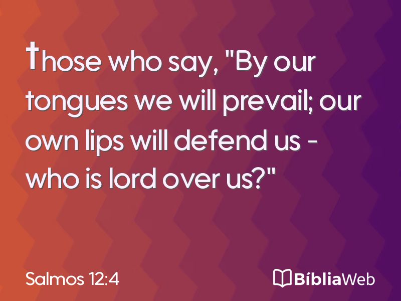 Salmos 12:4 em imagem para compartilhar