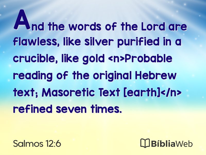 Salmos 12:6 em imagem para compartilhar