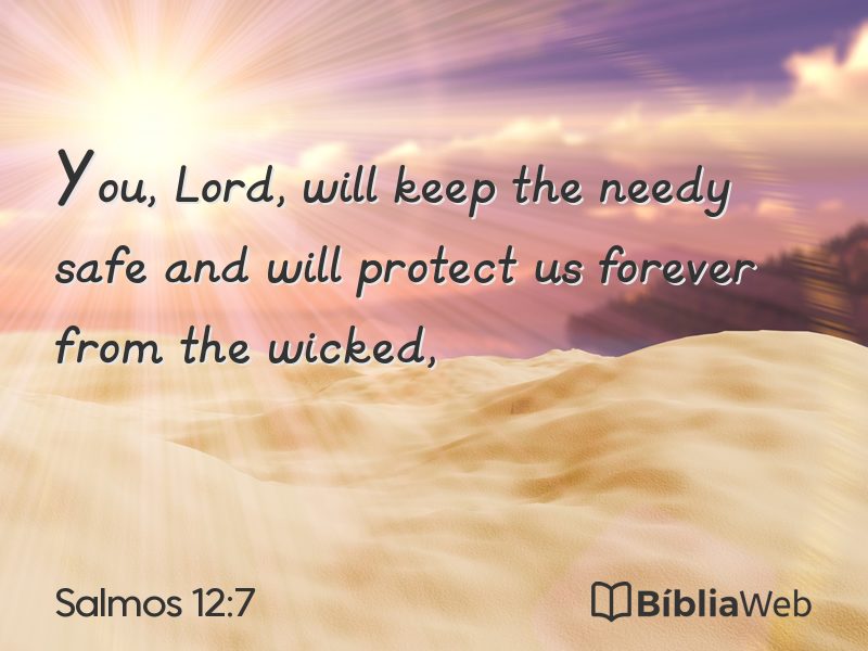 Salmos 12:7 em imagem para compartilhar