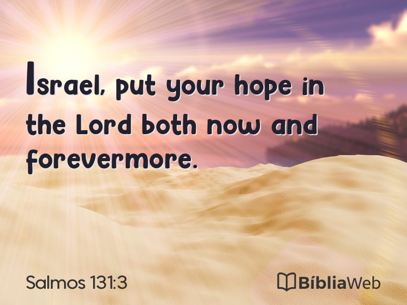 Salmos 131:3 em imagem para compartilhar