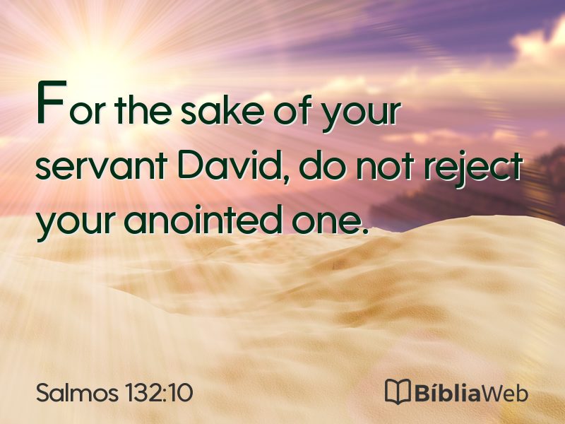 Salmos 132:10 em imagem para compartilhar