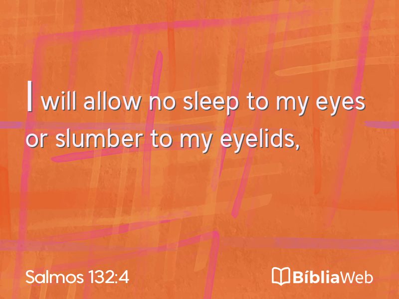 Salmos 132:4 em imagem para compartilhar