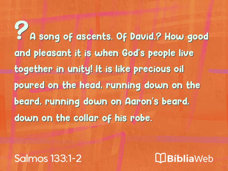 Salmos 133:1-2 em imagem para compartilhar