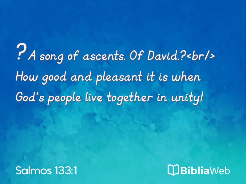 Salmos 133:1 em imagem para compartilhar
