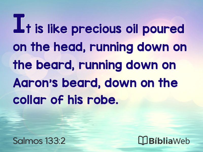 Salmos 133:2 em imagem para compartilhar