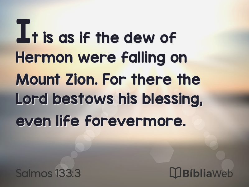 Salmos 133:3 em imagem para compartilhar