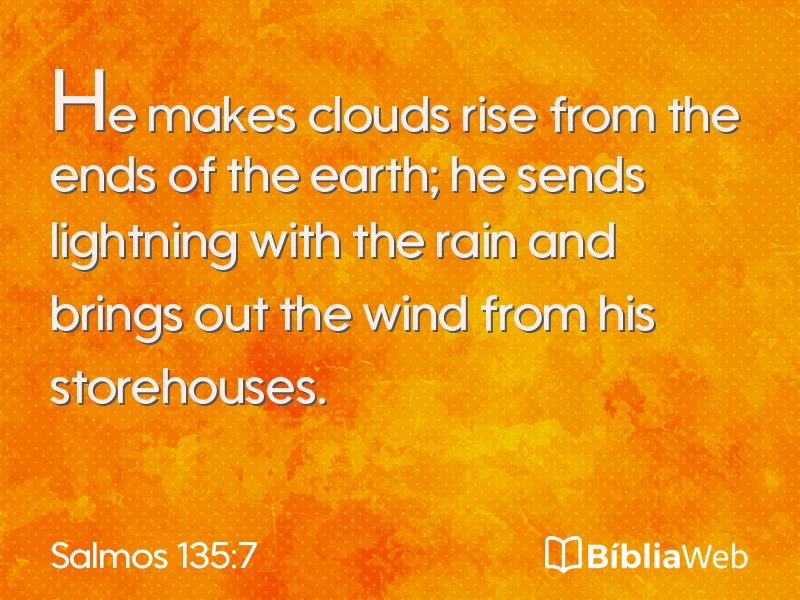 Salmos 135:7 em imagem para compartilhar