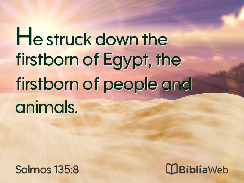 Salmos 135:8 em imagem para compartilhar