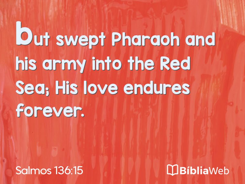 Salmos 136:15 em imagem para compartilhar