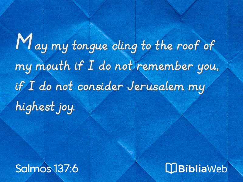 Salmos 137:6 em imagem para compartilhar