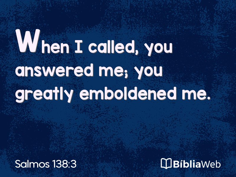 Salmos 138:3 em imagem para compartilhar