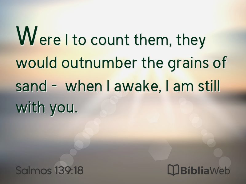 Salmos 139:18 em imagem para compartilhar
