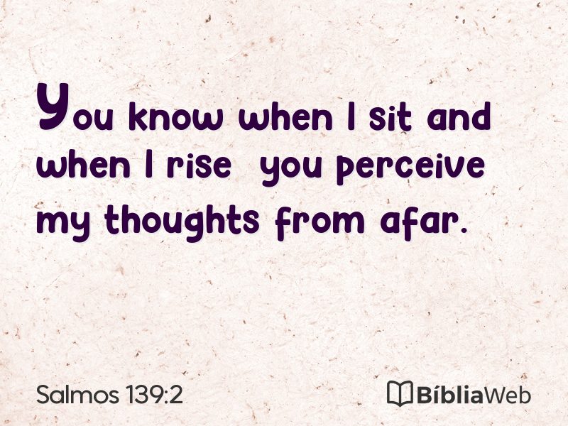 Salmos 139:2 em imagem para compartilhar