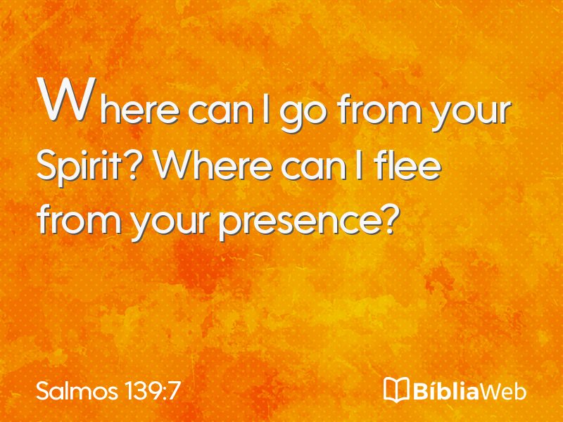 Salmos 139:7 em imagem para compartilhar