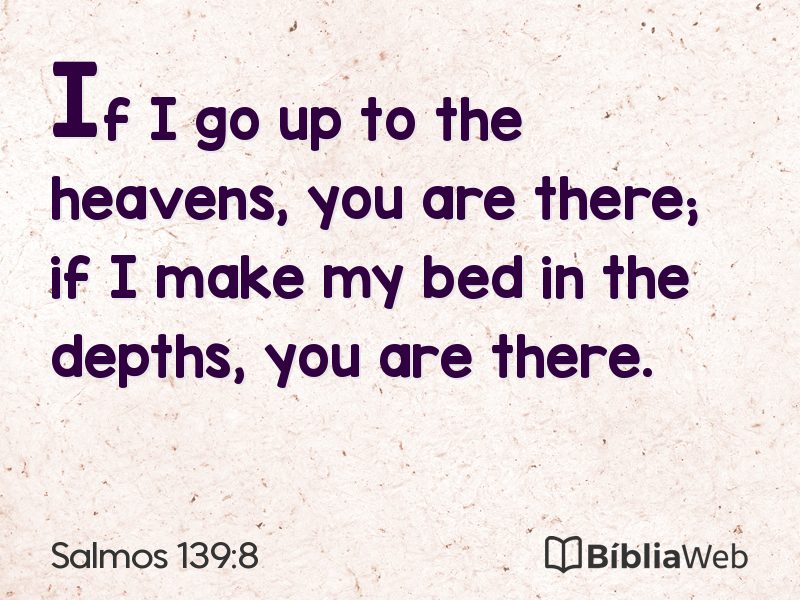 Salmos 139:8 em imagem para compartilhar
