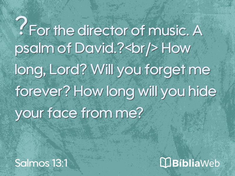 Salmos 13:1 em imagem para compartilhar