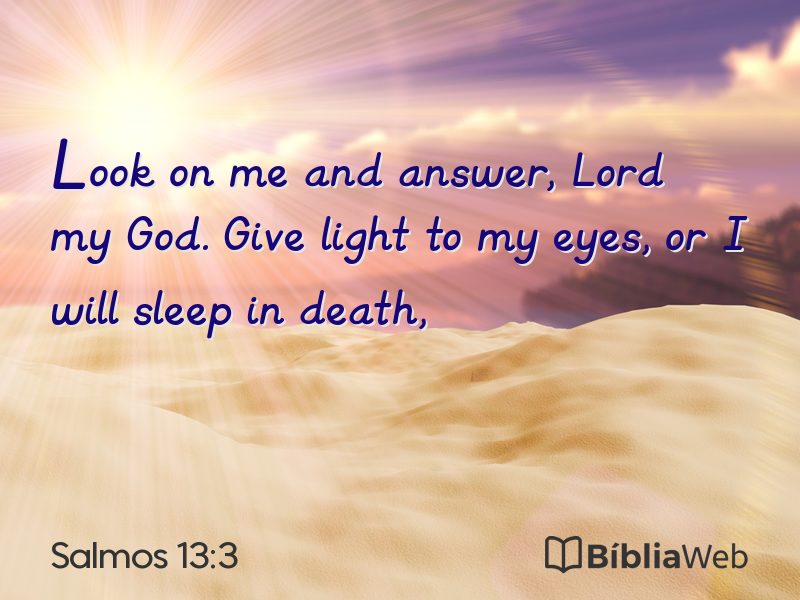 Salmos 13:3 em imagem para compartilhar