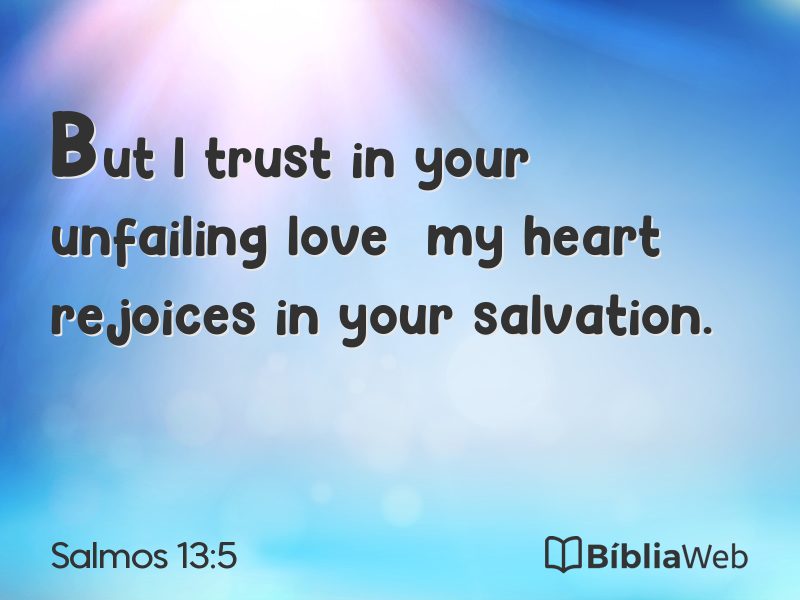 Salmos 13:5 em imagem para compartilhar