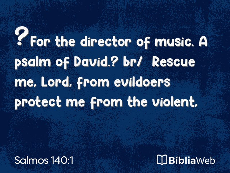 Salmos 140:1 em imagem para compartilhar