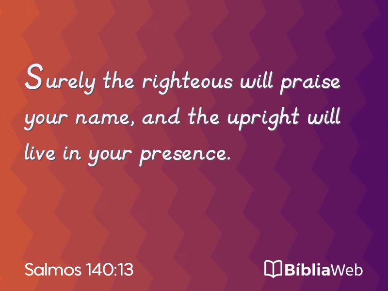 Salmos 140:13 em imagem para compartilhar