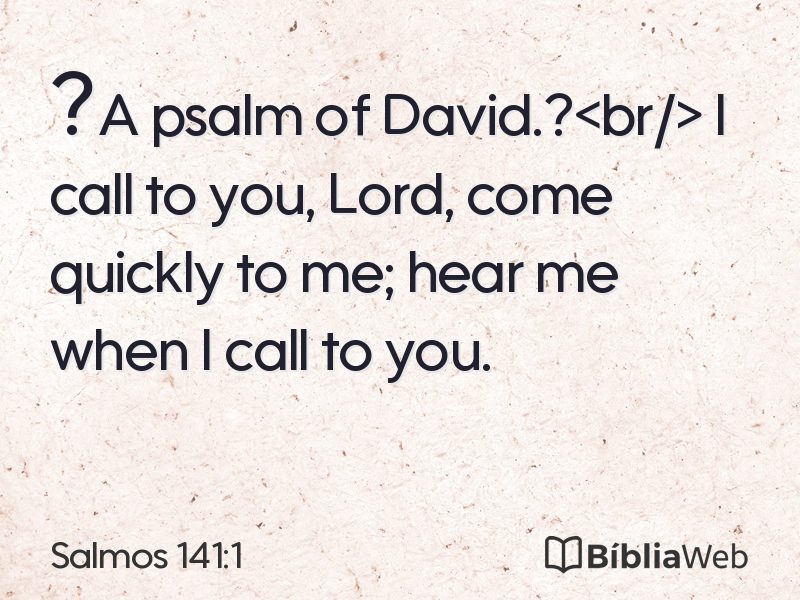 Salmos 141:1 em imagem para compartilhar