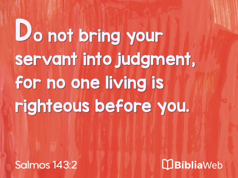 Salmos 143:2 em imagem para compartilhar