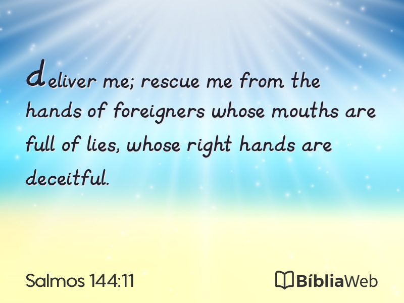 Salmos 144:11 em imagem para compartilhar