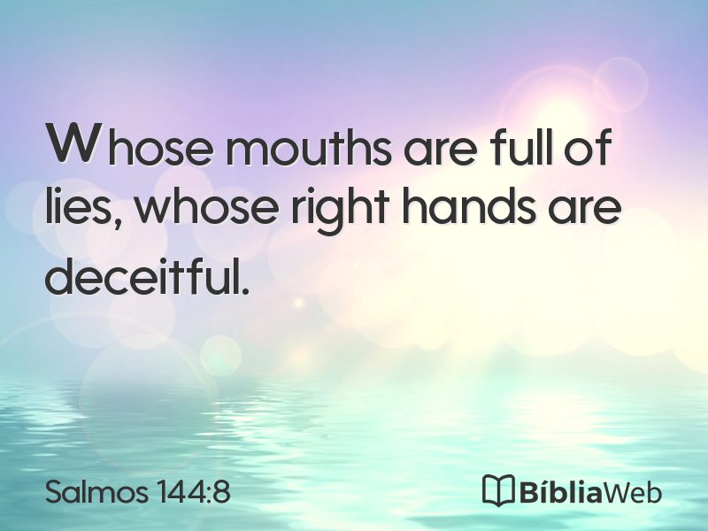 Salmos 144:8 em imagem para compartilhar