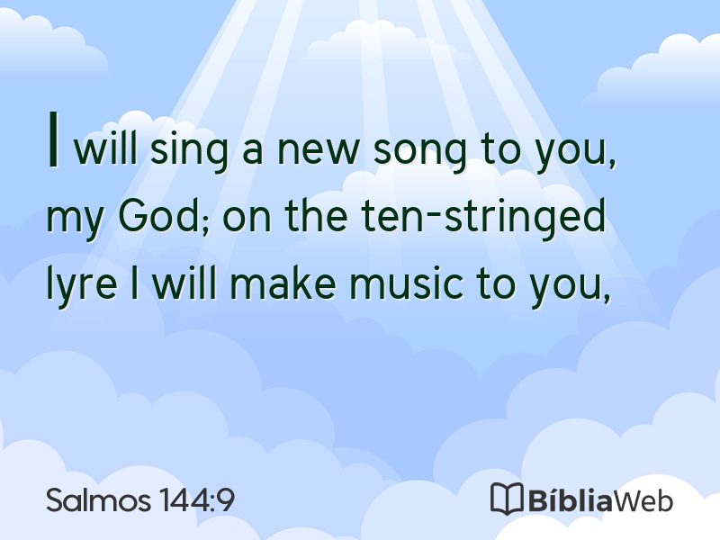 Salmos 144:9 em imagem para compartilhar
