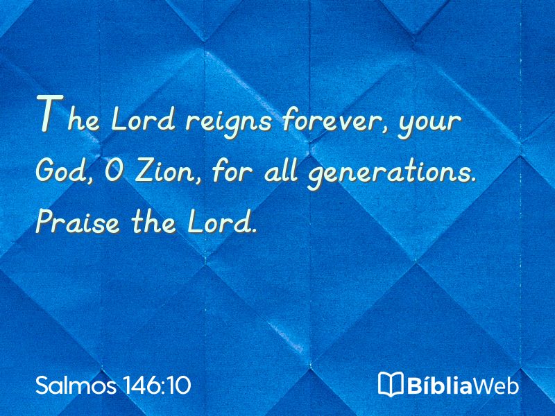 Salmos 146:10 em imagem para compartilhar