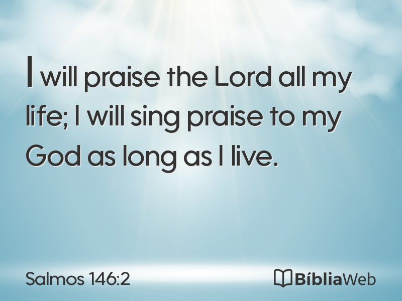 Salmos 146:2 em imagem para compartilhar