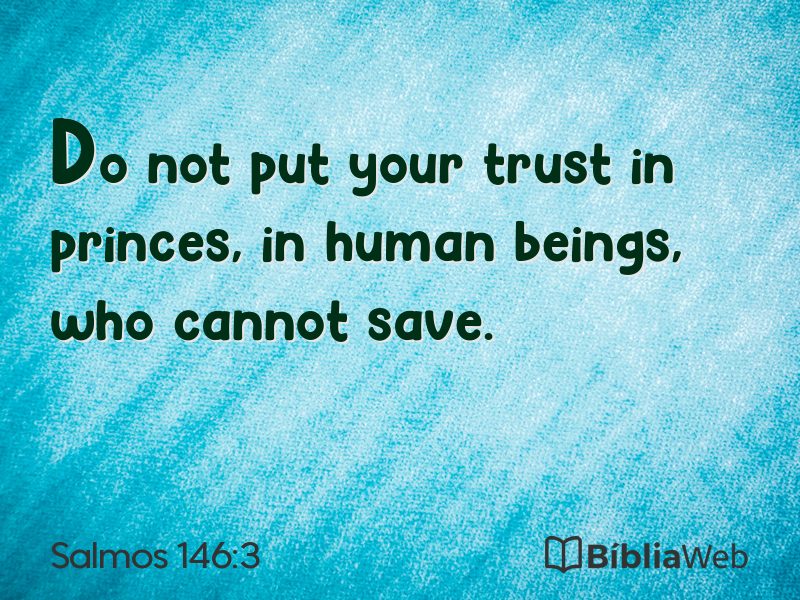 Salmos 146:3 em imagem para compartilhar