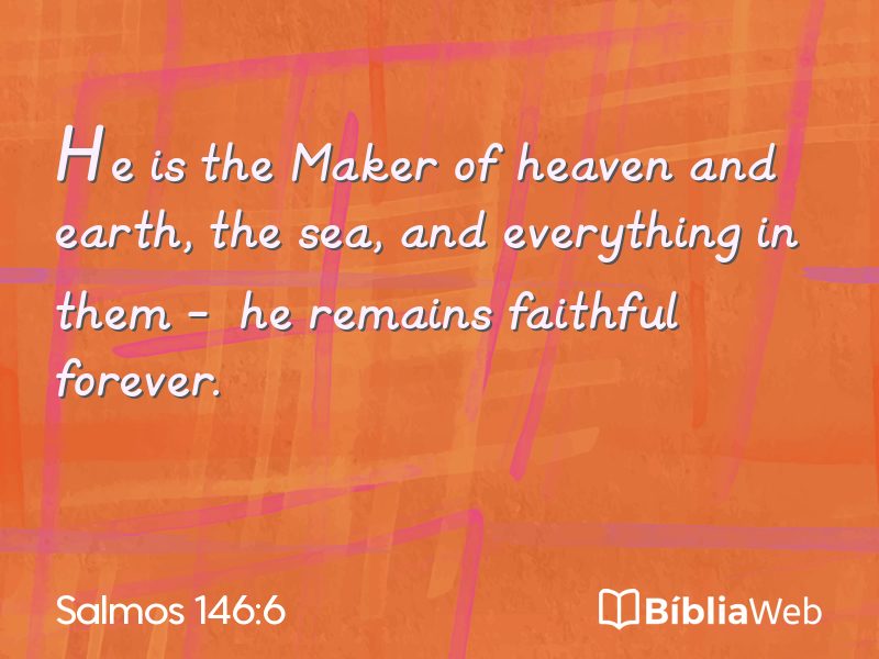 Salmos 146:6 em imagem para compartilhar