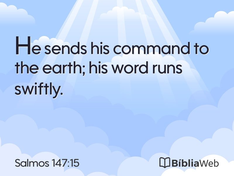Salmos 147:15 em imagem para compartilhar
