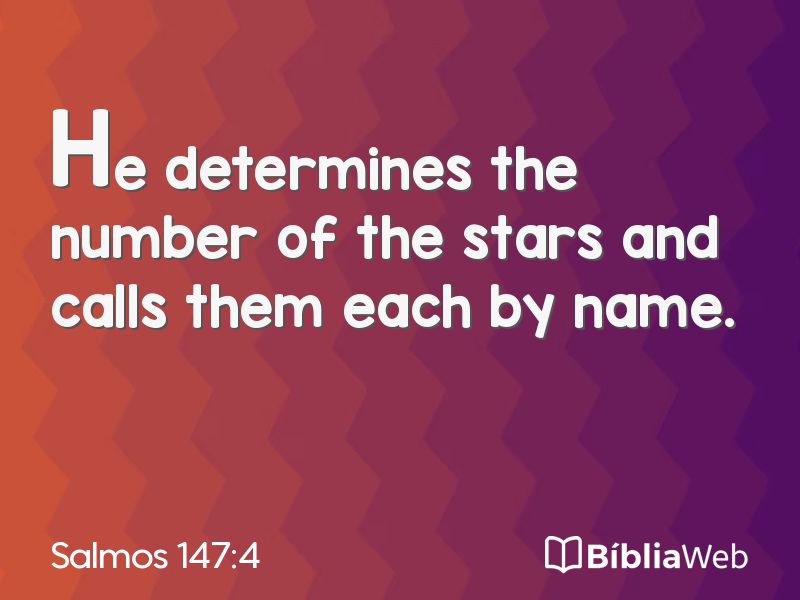 Salmos 147:4 em imagem para compartilhar