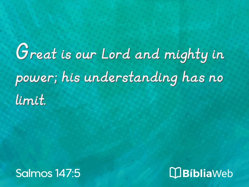 Salmos 147:5 em imagem para compartilhar