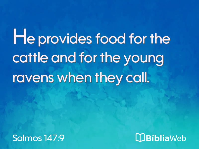 Salmos 147:9 em imagem para compartilhar